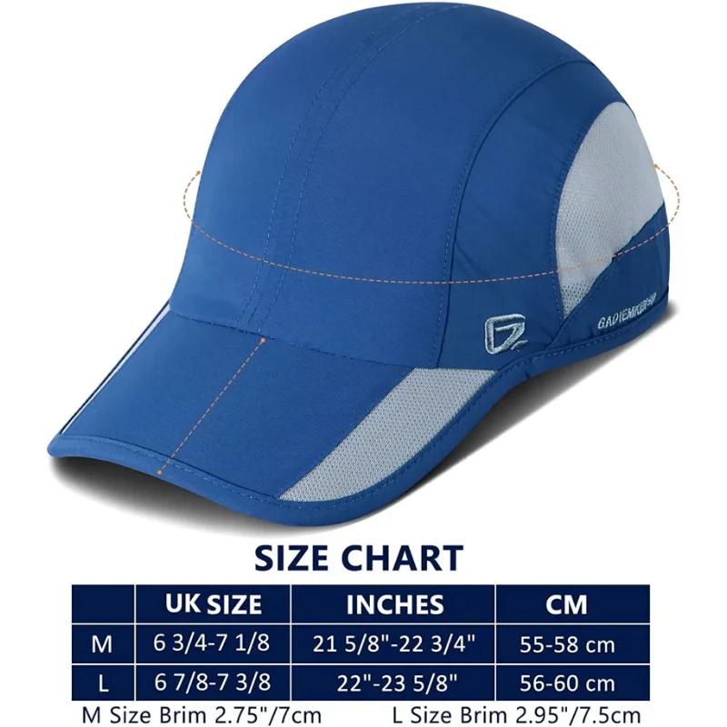 【GADIEMKENSD】 Unstructured Quick Dry Sports Cap Summer Sun Hat for Unisex UV Protection  Baseball Caps M37