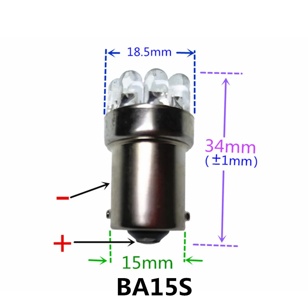 LED BA15S DC 6V 12V 24V 36V 48V 60V BA15S LED Blub B15 DC24V LED BA15S DC36V BA15S DC48V DC60V LED BA15S Blue Red Green Yellow