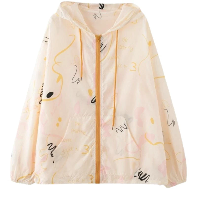 Summer Windbreaker Jacket Women Loose Lady Thin Breathable Coat Sun Protection Clothes Outdoor Sportwear Top Lightweight