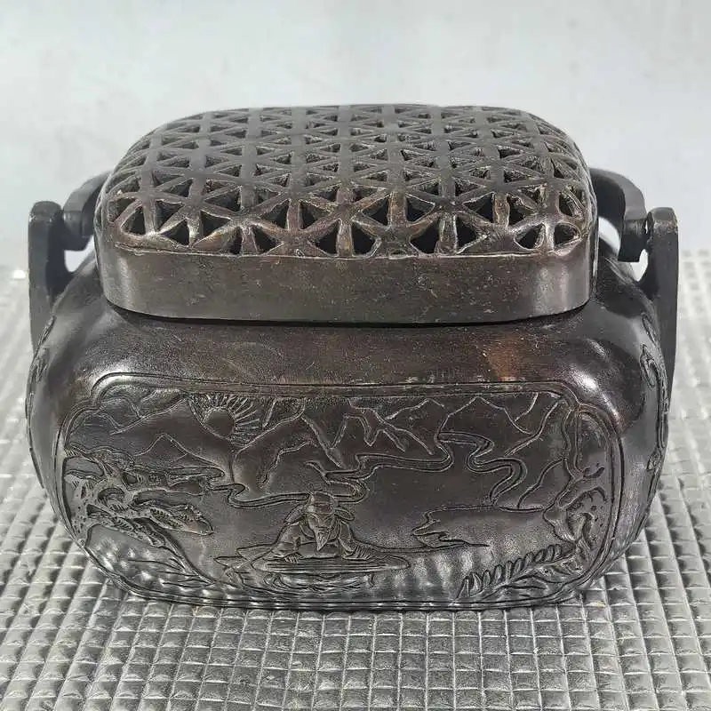 hand-held incense burner, portable aroma diffuser, pure copper heating stove, decorative craft item
