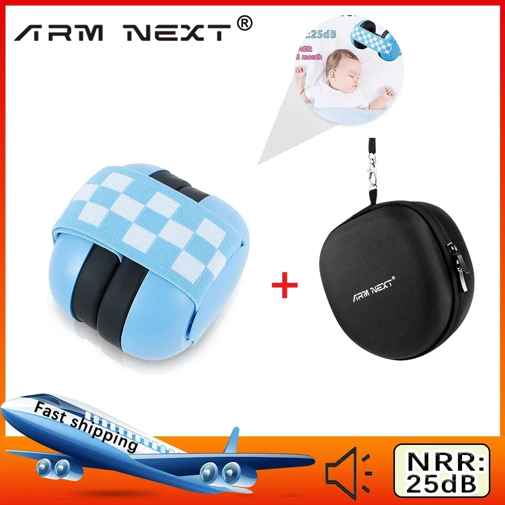 Baby Anti-Noise Earmuffs Elastic Strap Hearing Protection Safety Ear Muffs Kids Noise Cancelling Headphones Sleeping Child