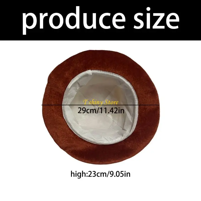 N58F piękny kapelusz z dyni rekwizyty kostiumowe z kremowymi detalami na festiwal Halloween dla dorosłych odgrywanie ról sesje