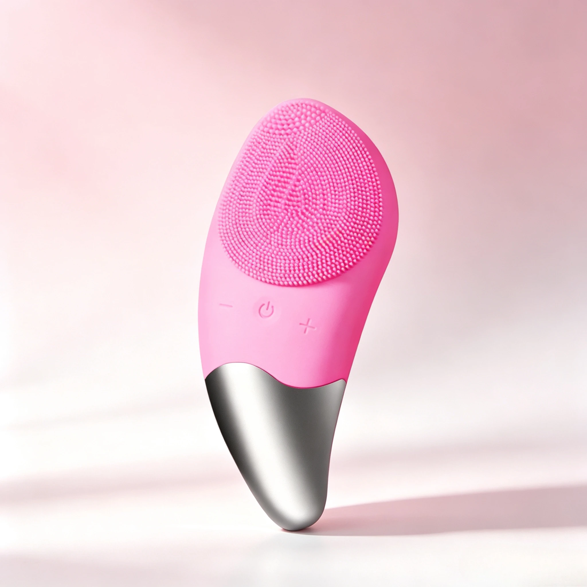 Mini Escova de Limpeza Facial Elétrica Sônica de Silicone, Massageador de Pele para Limpeza Profunda dos Poros, Dispositivo de Limpeza Facial