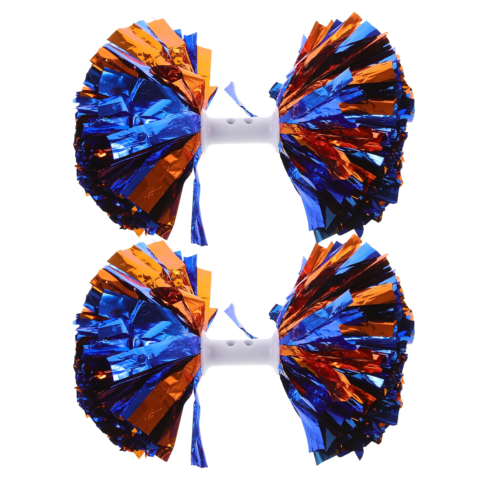 

2 Pcs 5 Inch Metallic Cheerleading Pom Poms Durable Reusable Gymnastics Dance Event Sports Memorabilia