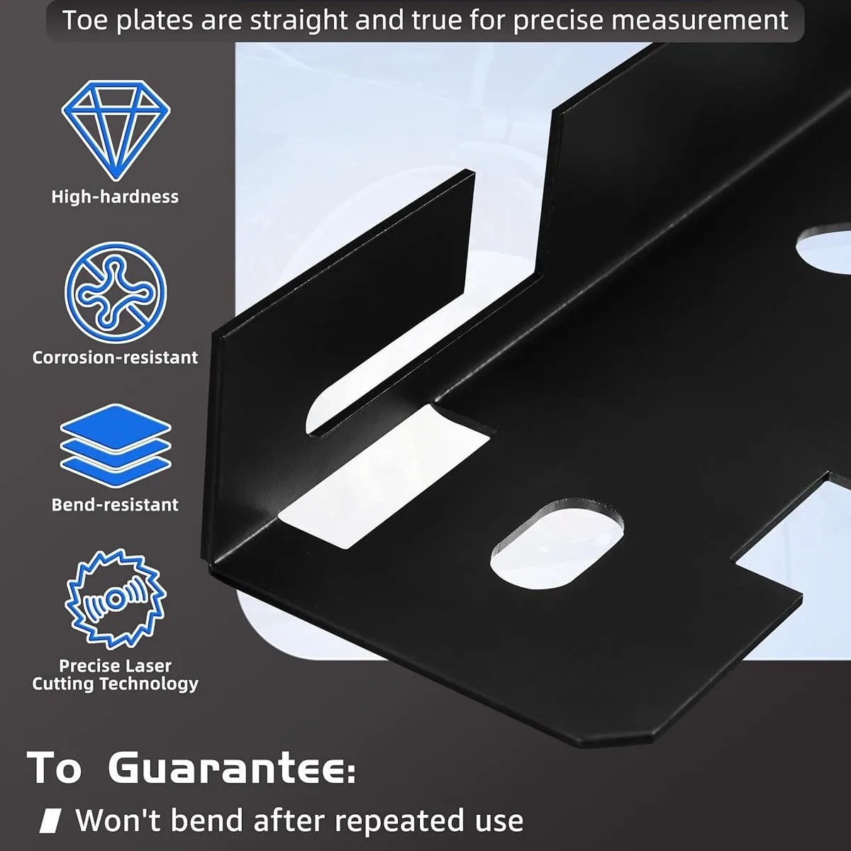 2 Pack Heavy Duty Steel Wheel Toe Alignment Plates, Professional Auto Tire Toe-in Adjustment Tool for Car RV Wheel Alignment