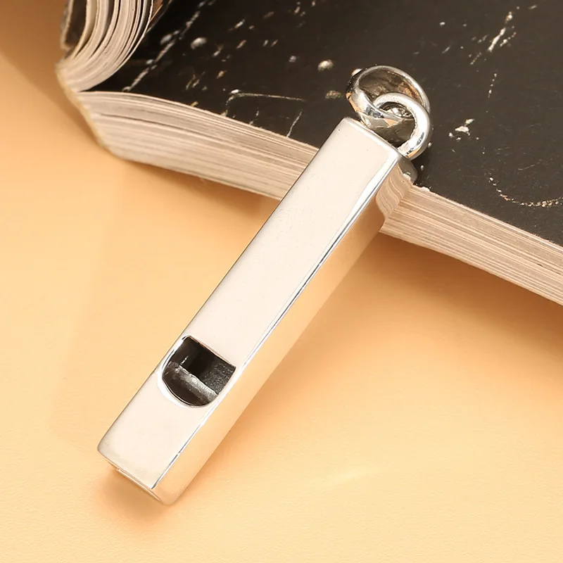 S925 sterling silver personalized whistle pendant couple children pendant can blow all-match sweater chain pendant