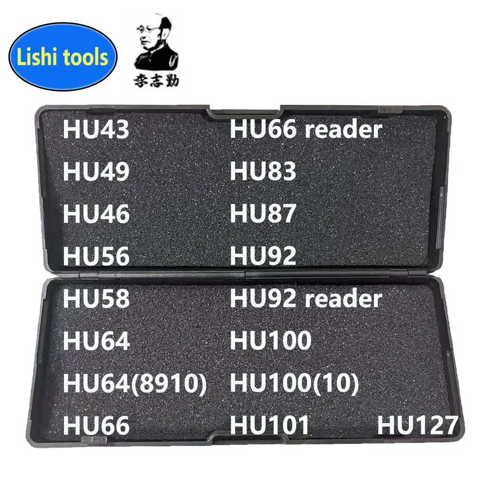 Lishi 2 in1 Tool HU43 HU49 HU46 HU56 HU58 HU64 HU64(8910) HU66 HU83 HU87 HU92 HU100 HU100(10) HU101 HU100R/HU127 Locksmith Tool