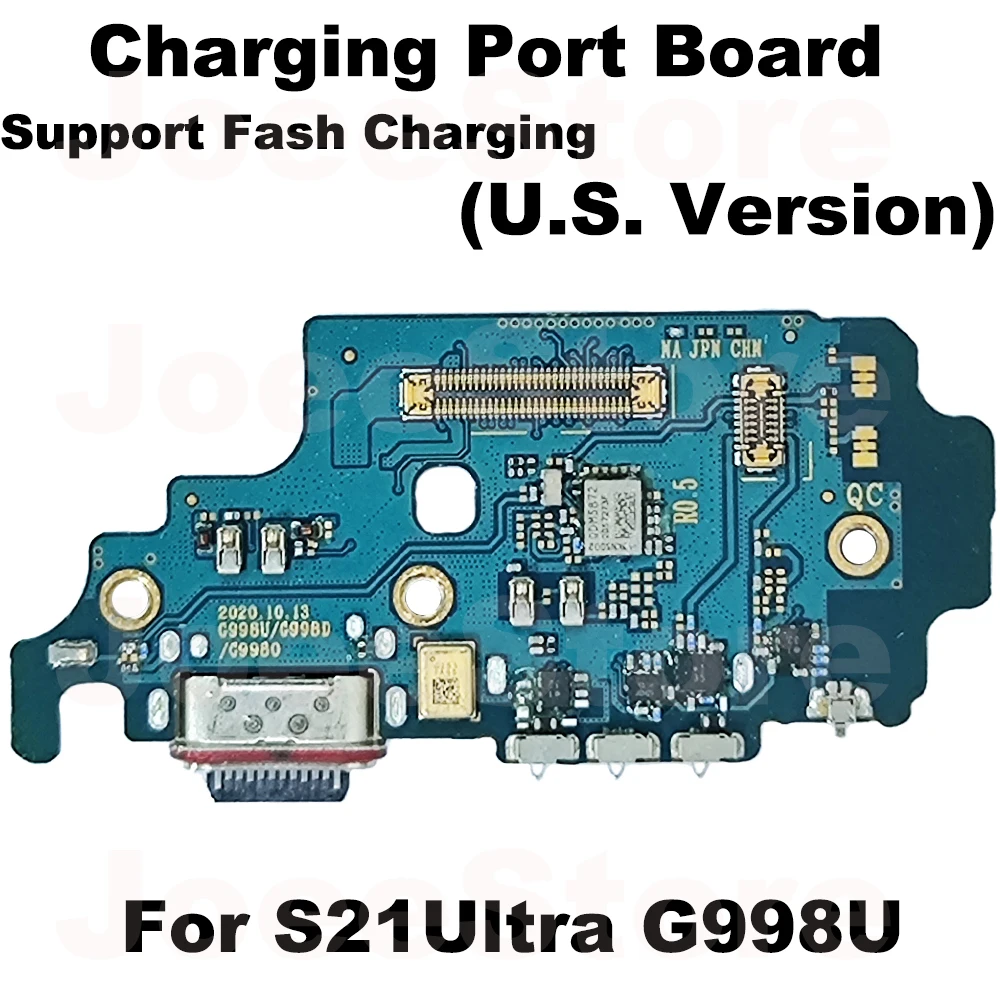 Charging Port Board For Samsung S22 S21 S20 S23 Plus Ultra G998U S908U S901U S918U USB Charge Connector Dock Cable US Version