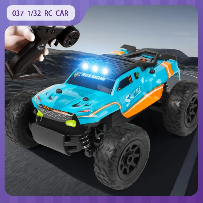 

037 1:32 Rc Car Alloy High-Speed Remote Control Car 2.4g Proportional Throttle Light Cross-Country Climbing Model Children'S Toy