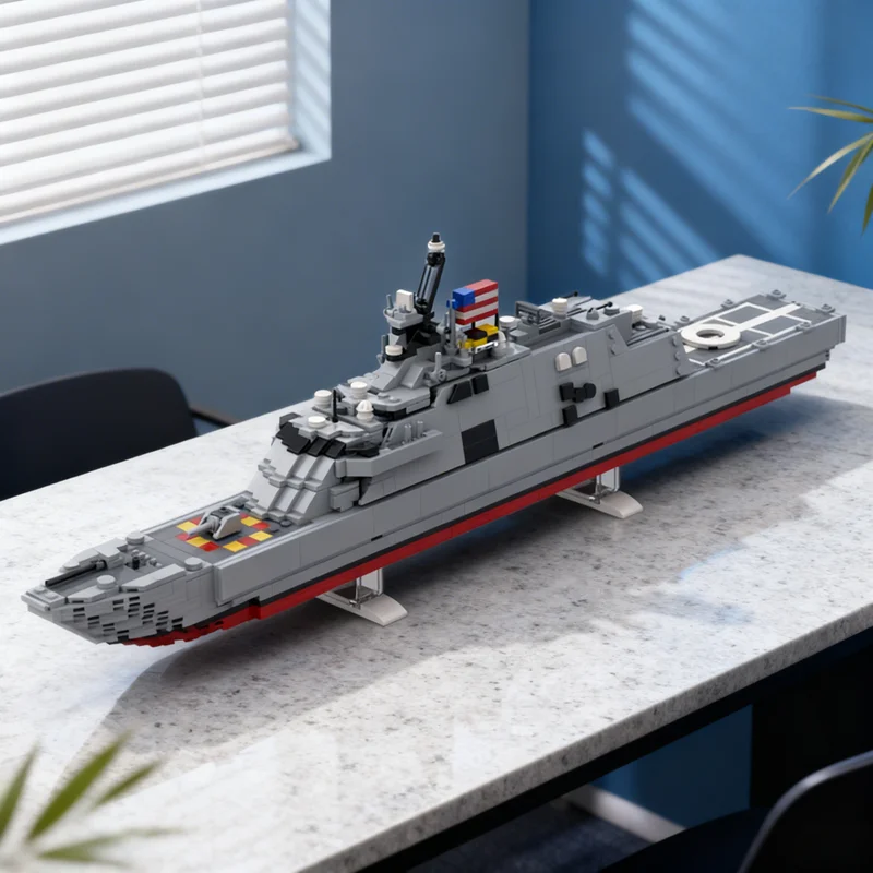 1012pcs MOC Creator USS Freedom LCS 1 Model Building Blocks Architecture Toys Christmas Gift DIY Idea Assemble Birthday Brick
