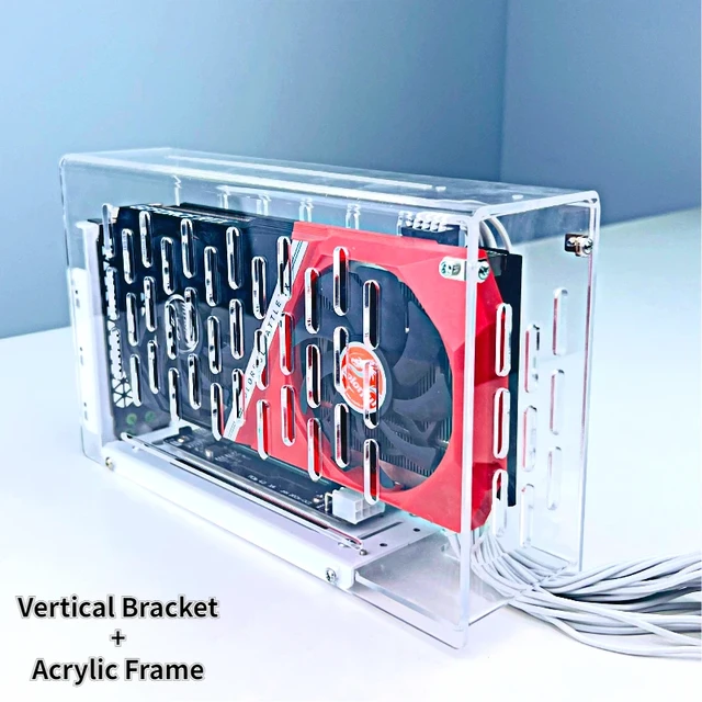 Laptop eGPU CASE External Graphics Card Bracket Base Acrylic Frame Video Cards Dock GPU Holder Oculink PCIE External Display Kit