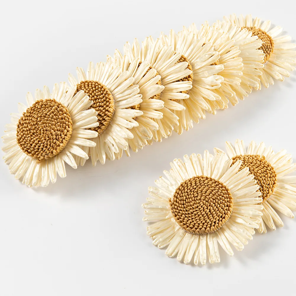 

50pcs 8cm PP Artificial Sunflower Daisy Flowers for DIY Craft Home Decor Wedding Beach Shoes Straw Hat Accessories