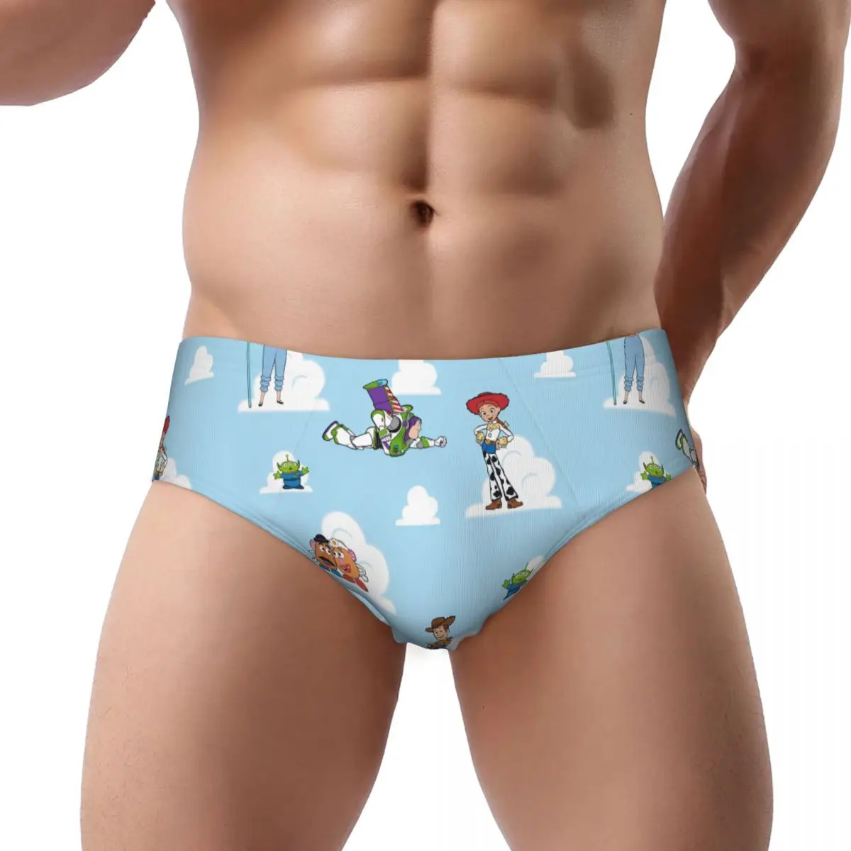 

Toy Story Buzz Lightyear Woody Men's Long Underwear Boxer Briefs Shorts Panties Printed Mid Waist Underpants for Male Plus Size
