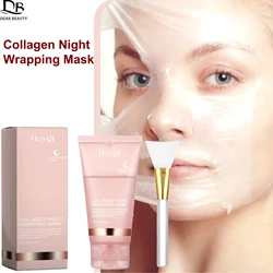 Collagen Peel Off Facial Mask Gently Cleansing Deeply Hydrating Moisturizing Night Wrapping Face Mask Korean Skin Care Cream