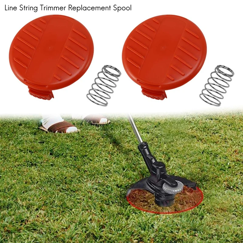 8-Pack RC-100-P Replacement Spool Cap Covers And Spring For Black-Decker AFS Trimmer GH600 NST2018 CST2000