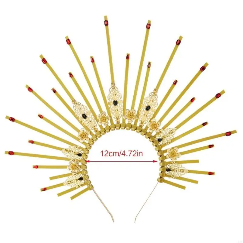 Cadera Spiked Crown Headsel Dadem Headband Halocrown Diadenta María María Halocrown Headsel