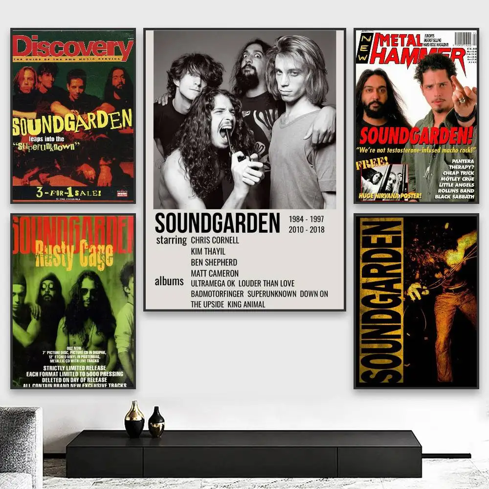 Band S-Soundgarden Poster HD art sticky wall waterproof home living room bedroom aesthetic decoration