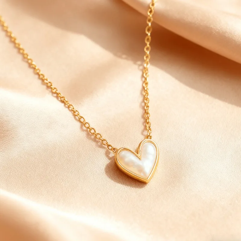 1pc Vintage Elegant PVD Gold Plated Stainless Steel Choker Shell Heart Pendant Necklace for Women Clavicle Chain Jewelry Gift