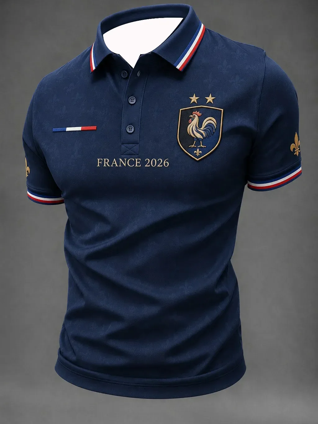 2026 Edition French Fans Football Polo Shirt - 3D Print - Comfortable and Breathable - Suitable for Both Men and Women