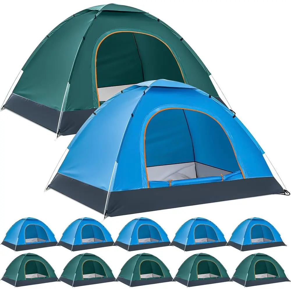 

Компактные двухместные палатки для кемпинга с водонепроницаемыми и ветрозащитными свойствами, простым монтажом и сумкой для переноски для приключений на природе