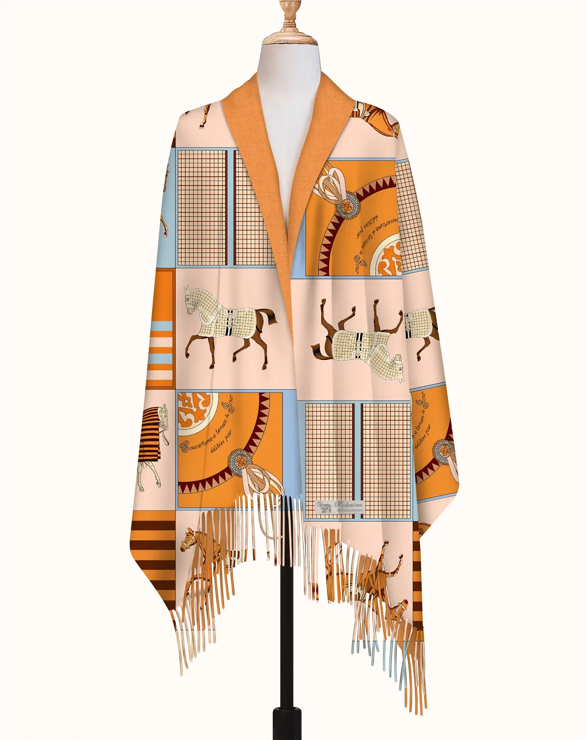 

Весенний французский шарф с художественным винтажным узором 200x70 см, шаль из искусственного кашемира, теплый, легкий в уходе, для свиданий и работы