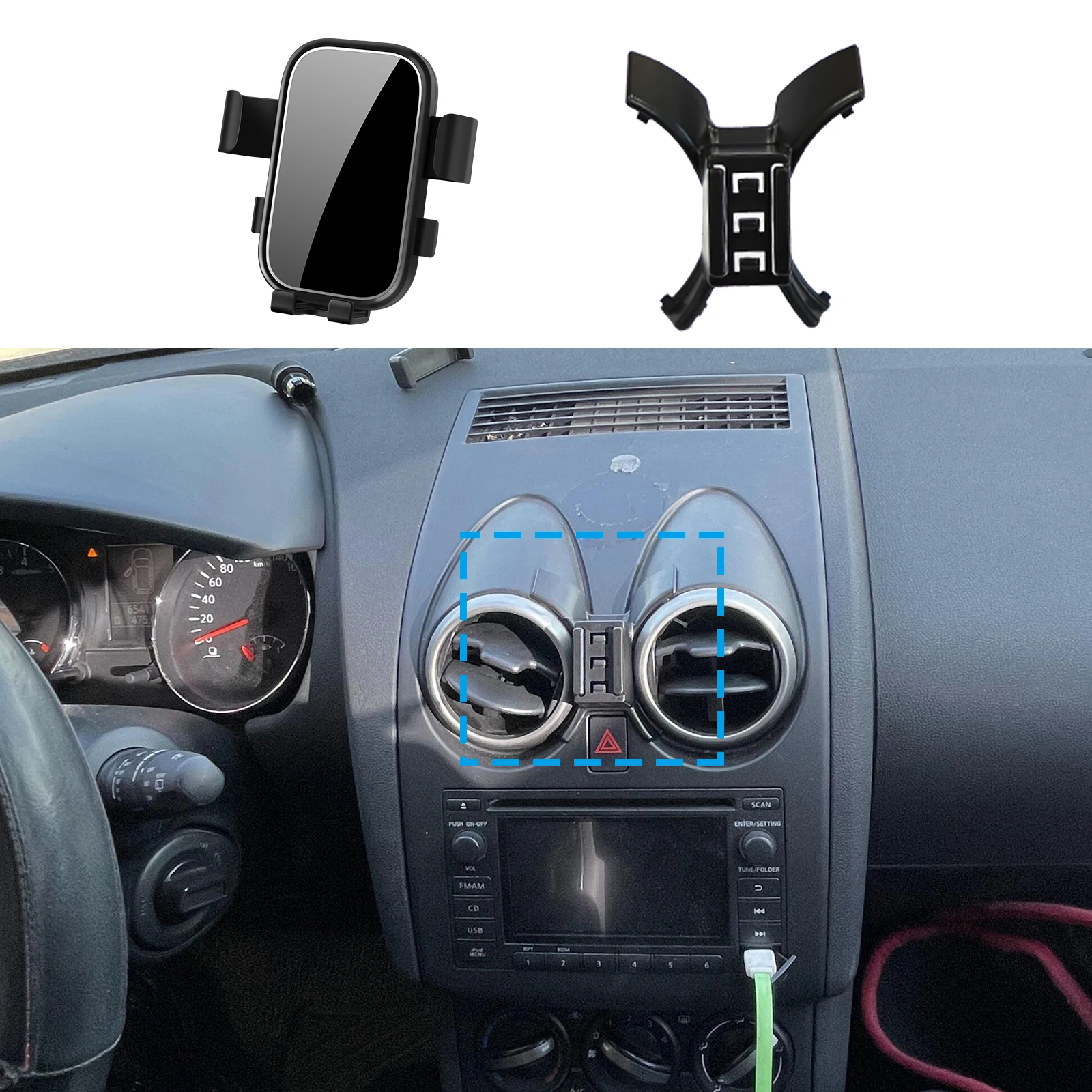 

for Nissan Qashqai J10 2008-2010 2011 2012 2013 2014 2015 Car Mobile Phone Holder Accessories GPS Bracket Navigation Stand Auto