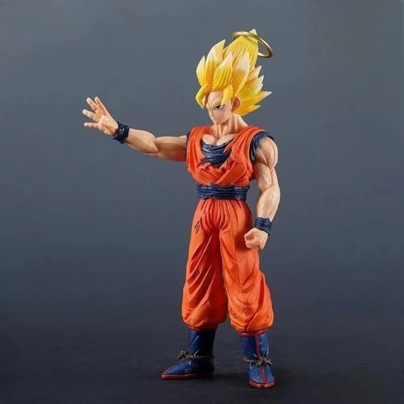Figura de Dragon Ball Z Super Saiyan 2 Goku, 24,5 cm, transmisión instantánea, modelo de Anime, estatua coleccionable de PVC para regalo de seguidores