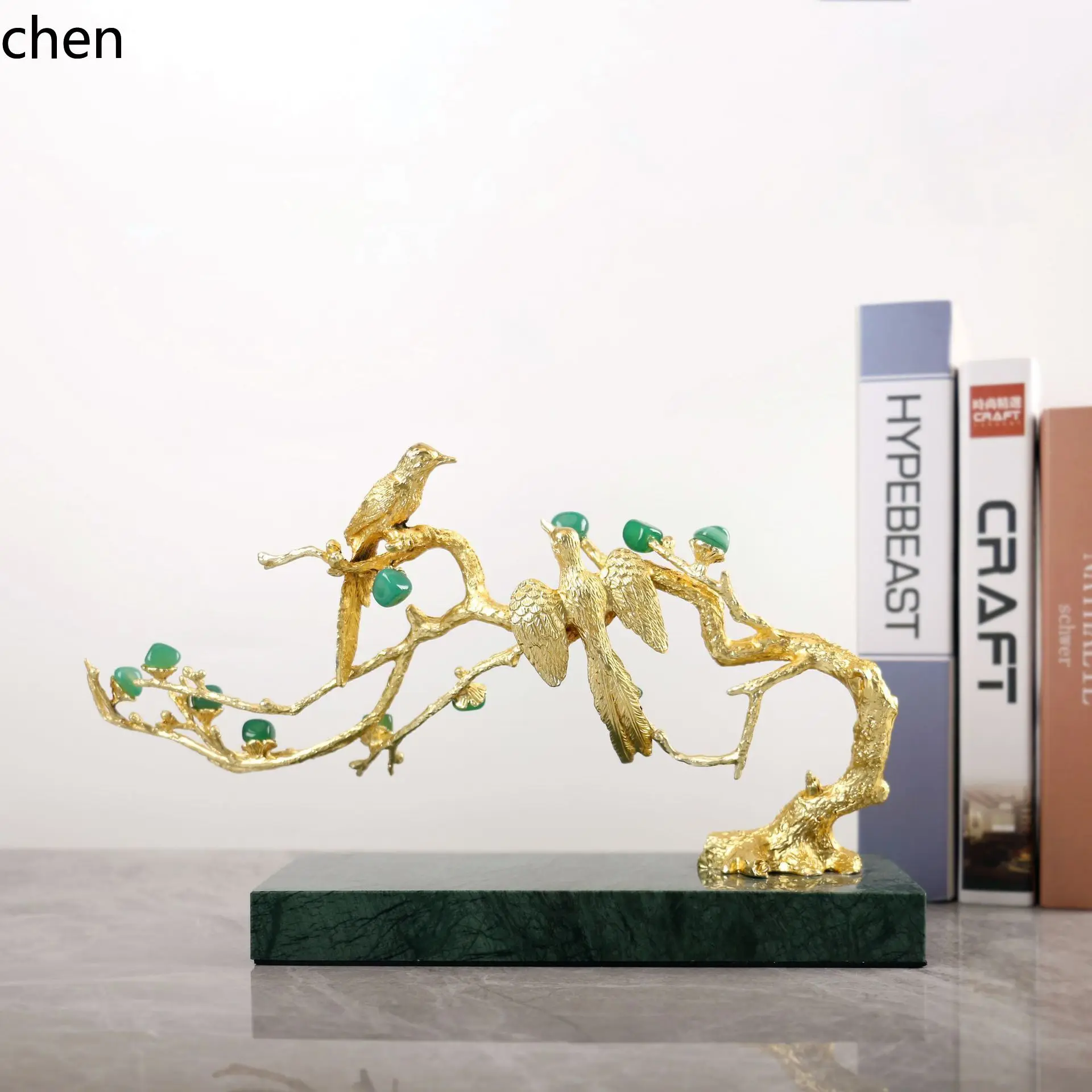 H1 new chinoiserie agate happy on the branch ornaments living room tv cabinet entrance soft decoration