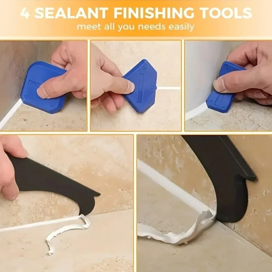 9in1 Multifunction Coner Caulking Tool Silicone Scraper Glue Remover Knife Angle Beauty Crevice Spatula Tool Grout Scraper