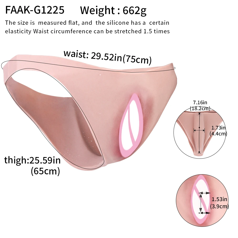 ANOSX Silicone Penis Insertable Clitoris Pants Vagina Wish Panty Fake Vagina Underwear G-Strings Thongs Sex Toys For Men view 2