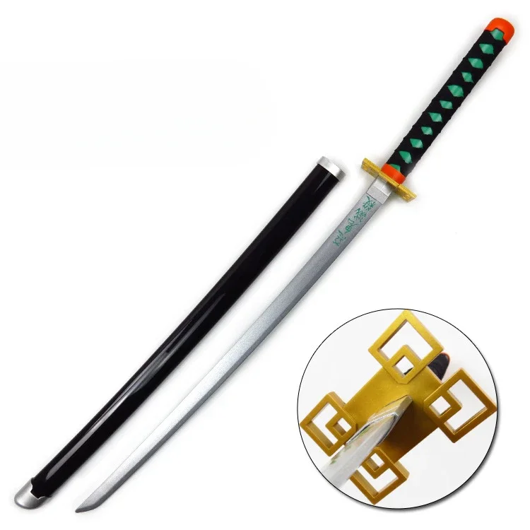 104CM DIY Self-Splicing Demon Slayer Katana ABS Cosplay Hashira Prop Kochou Shinobu Sword Giyuu Weapon Kyoujurou Safety Toy Boys