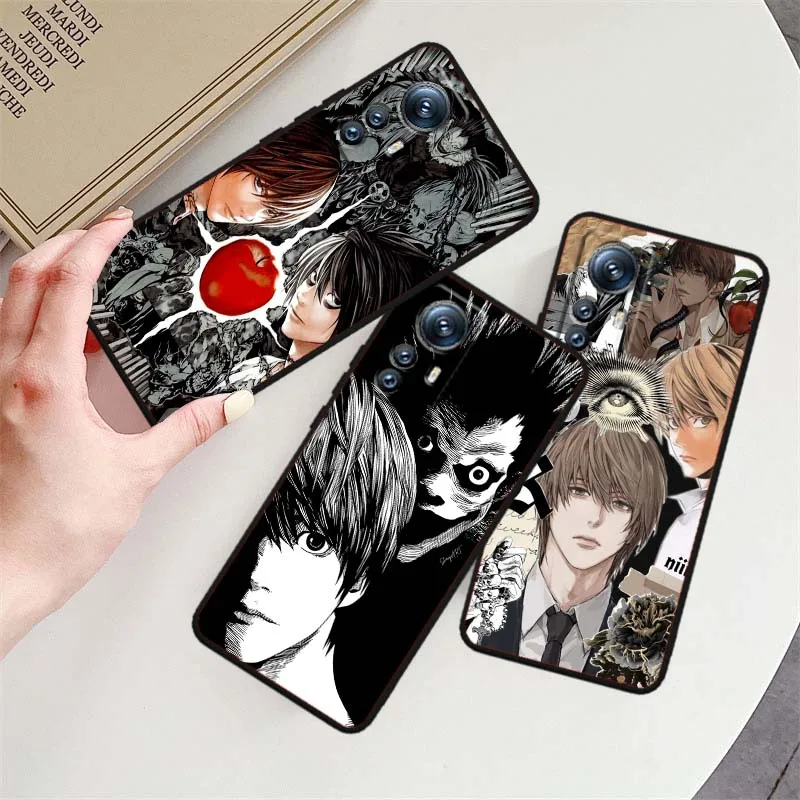 

D-Deaths N-Note Anime Phone Case For Xiaomi Mi 15 14 13 13T 12 12T 12S 11 11i 11T Pro Ultra Lite 5G Black Soft Cover