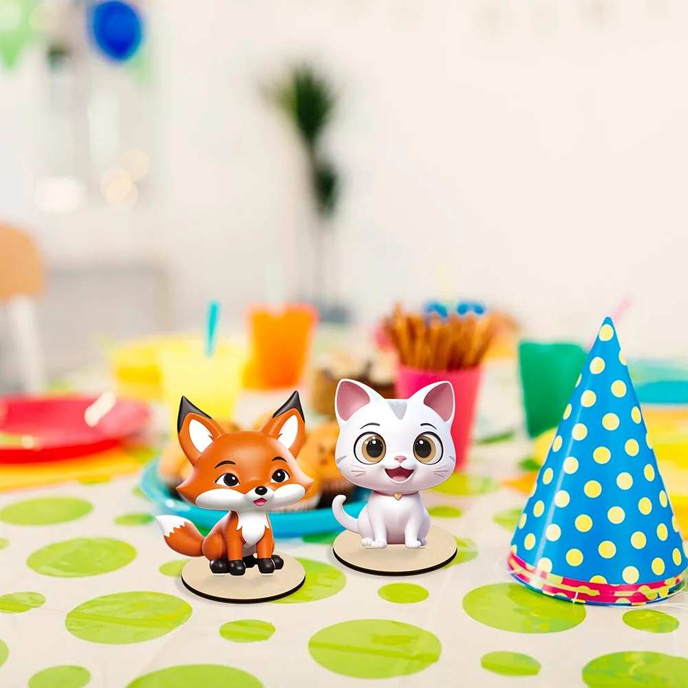 12 Pcs Safari Baby Shower Centerpieces Safari Jungle Animals Wooden Baby Shower Decorations Wild Animals Birthday Decorations