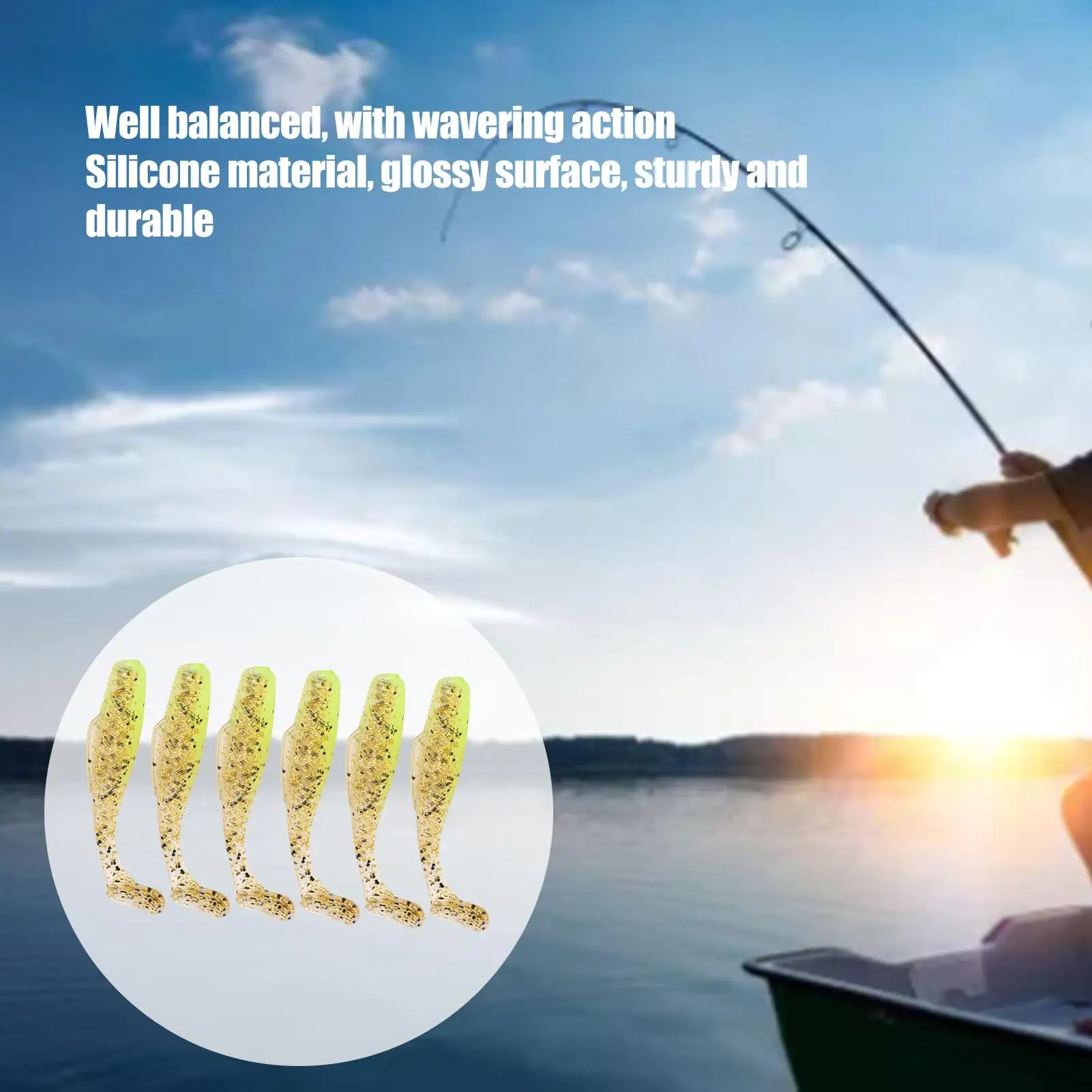 

8cm 5g Soft Silicone Fishing Lures - Double Color Effective Bait for Anglers