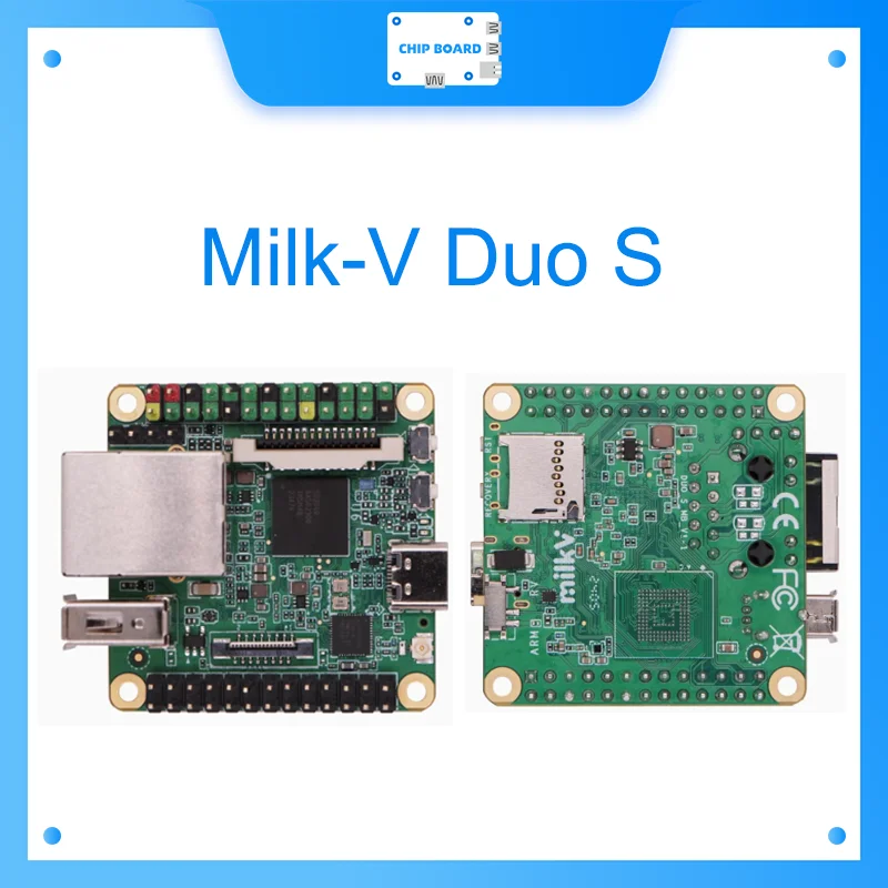 Milk-V Duo S - Mini RISC-V/ARM SBC, Sophgo SG2000, 512MB RAM, 8GB eMMC, 0.5T NPU, WiFi 6/BT5, Dual MIPI CSI, MIPI DSI, 100M RJ45