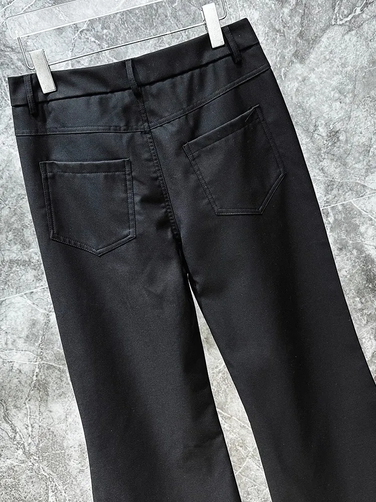 أوين ساك الرجال جرس قيعان السراويل البضائع Sweatpants عارضة الخريف الصليب الأسود مصمم LuxurLong السراويل