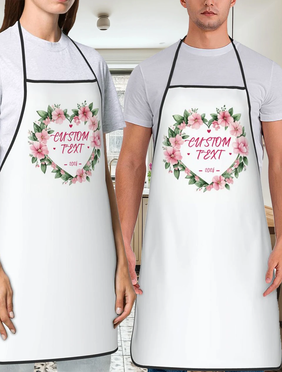 مخصص طباعة النص الرجال المطبخ المئزر التوقيع مآزر المطبخ المنزل الخبز الملابس #4