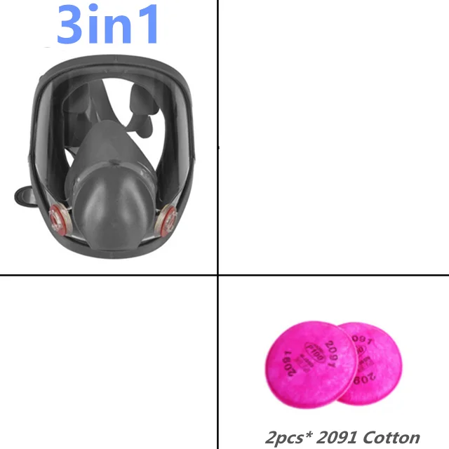27-in-1 6800 Industriemalerei Sprühen Atemschutzmaske Gasmaske 2-in-1-Anzug Sicherheit Arbeitsfilter Staub Vollgesichtsmaske Ersetzen Sie MMM