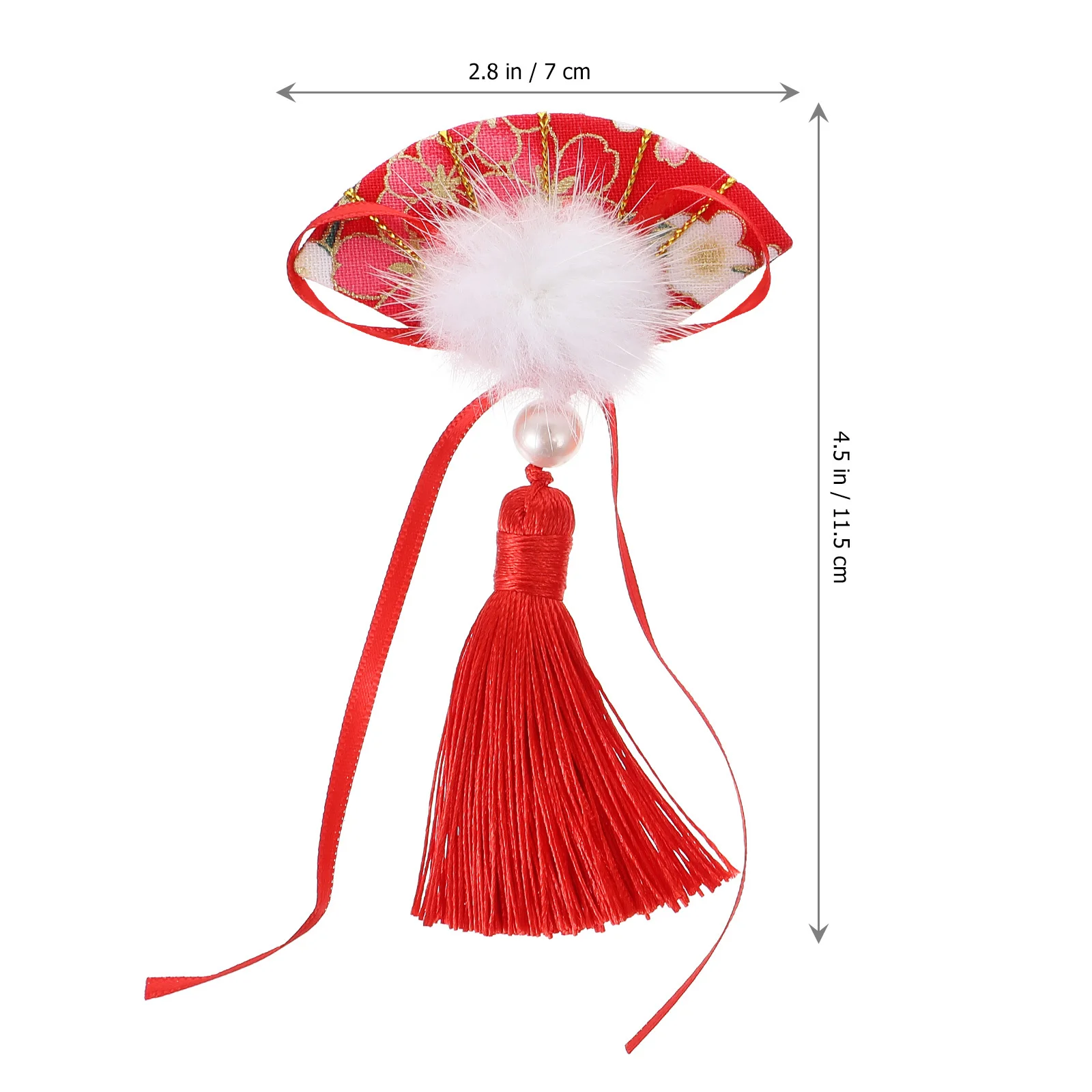 

1Pair New Year Hair Clip Retro Style Tassels Headband Fine Workmanship Hair Pin for Masquerade Stage Performance Decoration