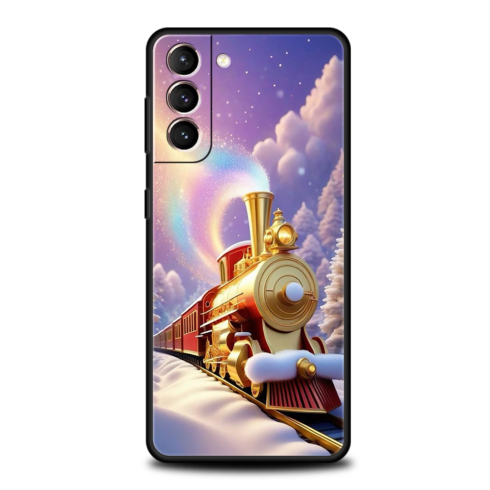 트레인 케이스 삼성 갤럭시 S24 S23 S22 S20 S21 FE 울트라 S10 S10E S9 S8 플러스 5G 실리콘 충격 방지 휴대폰 커버, Capas 가방 TPU