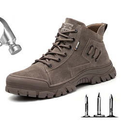 Scarpe antinfortunistiche da uomo impermeabili scarpe da lavoro con punta in acciaio per uomo Sneaker da costruzione antiurto scarpe Casual riflettenti M889