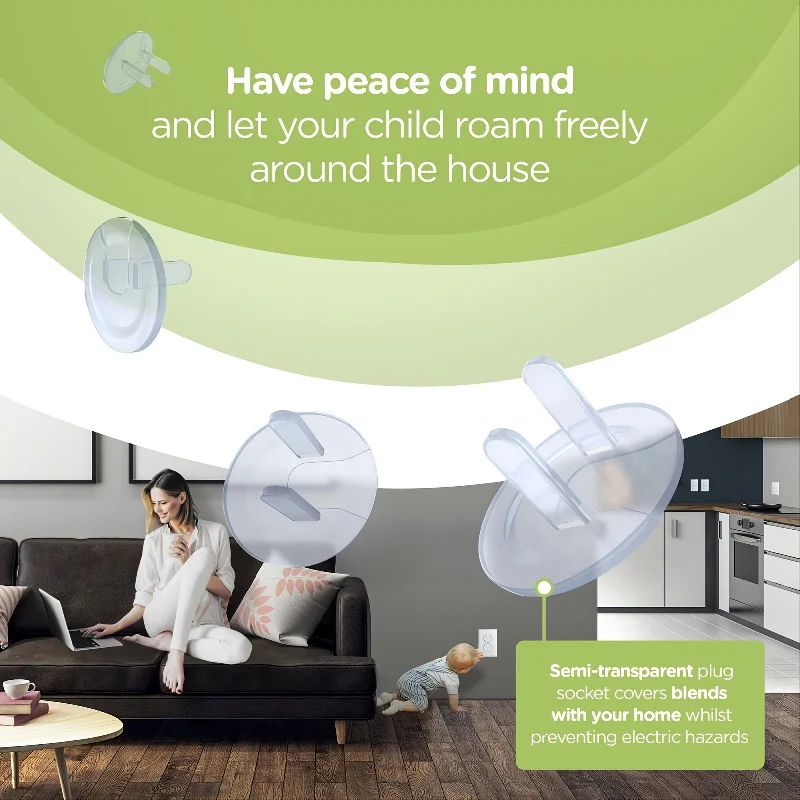 12 buah topi potongan, bening pelindung anak-anak topi keselamatan elektrik