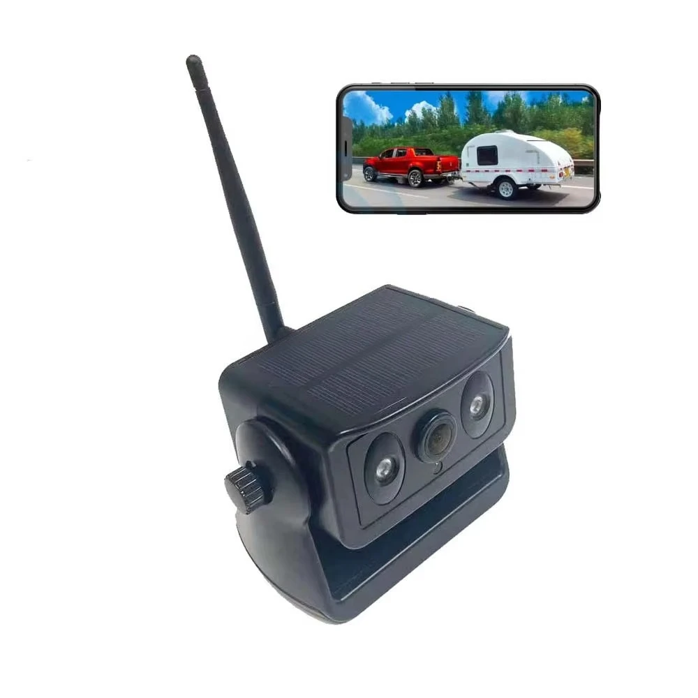 2.4G wireless magnetic WiFi backup camera waterproof reverse imaging built-in battery solar charging