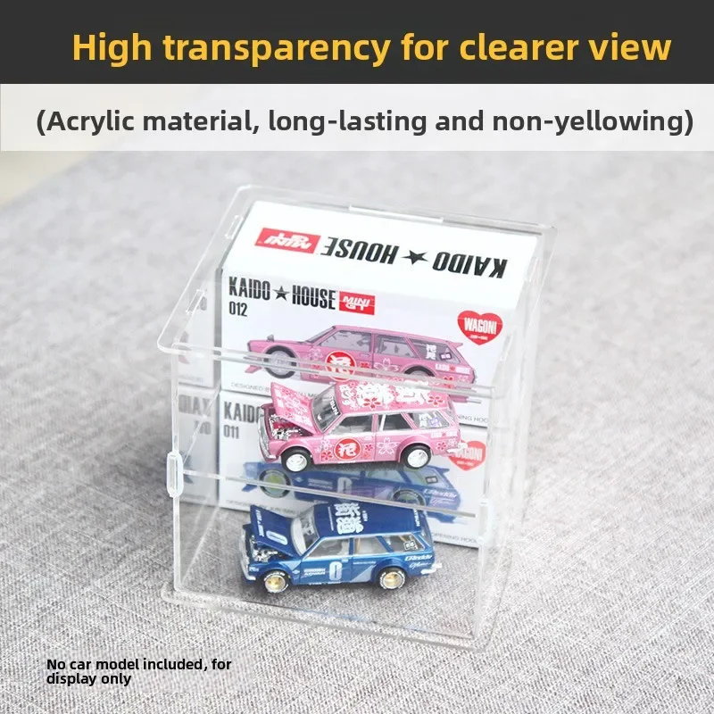 Double Layer Acrylic GT Model Car Box with Door Opening Feature Suitable for KAIDOHOUSE Brand Collectible Vehicle Models