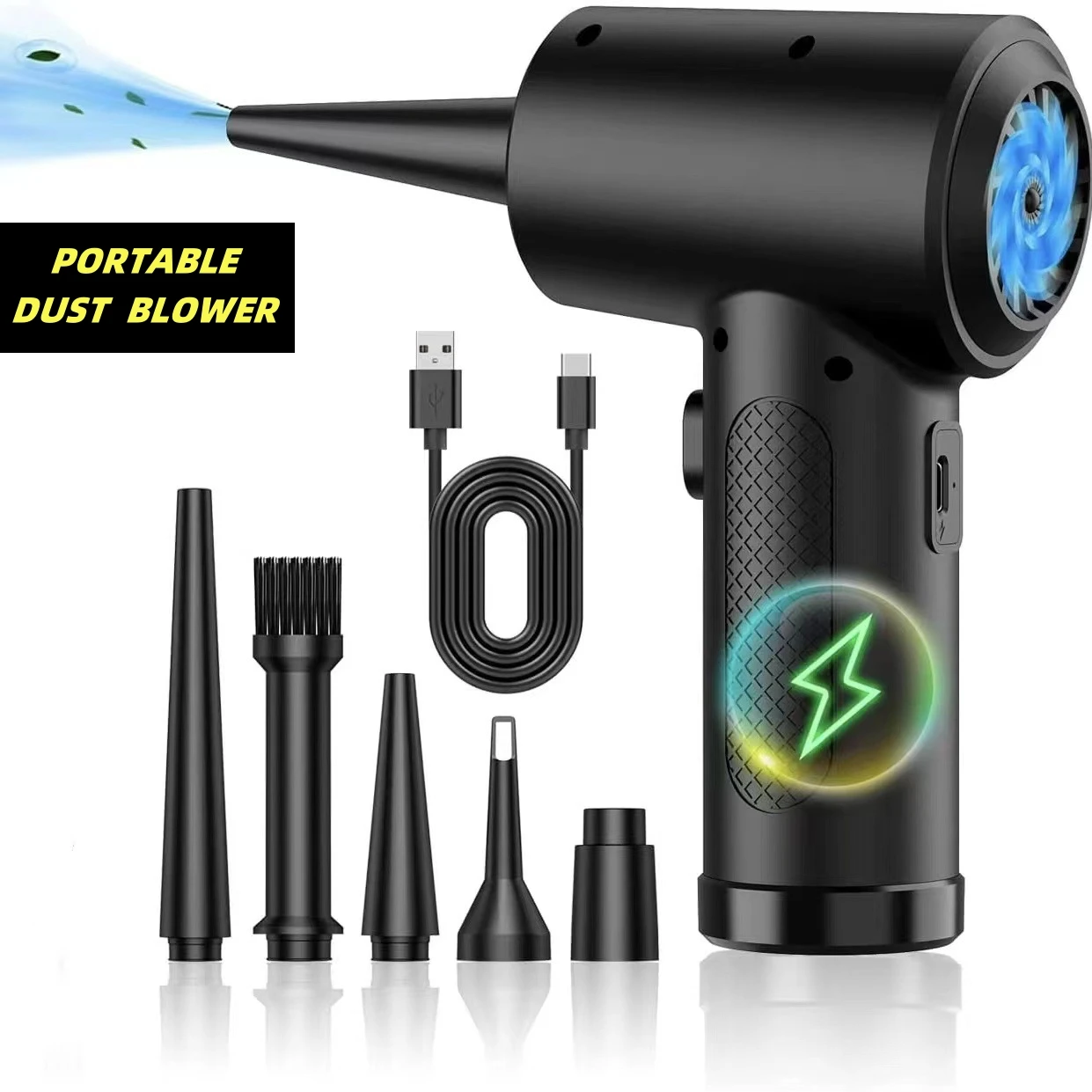 

Compressed Air Duster Electric Rechargeable Cordless Air Blower Compressed Air For Cleaning Computer Keyboard Camera Car Home