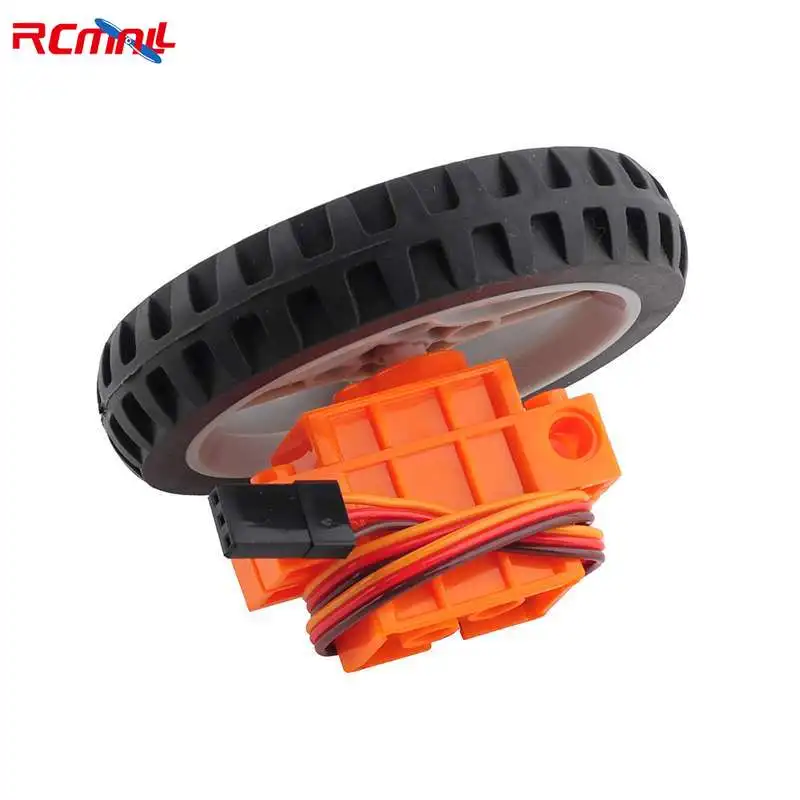 Picture 6: 4PCS 360 Degree Contiguous Rotation Programmable Geek Servos Motor Orange for Microbit Micro:bit DIY RC Robot Smart Car