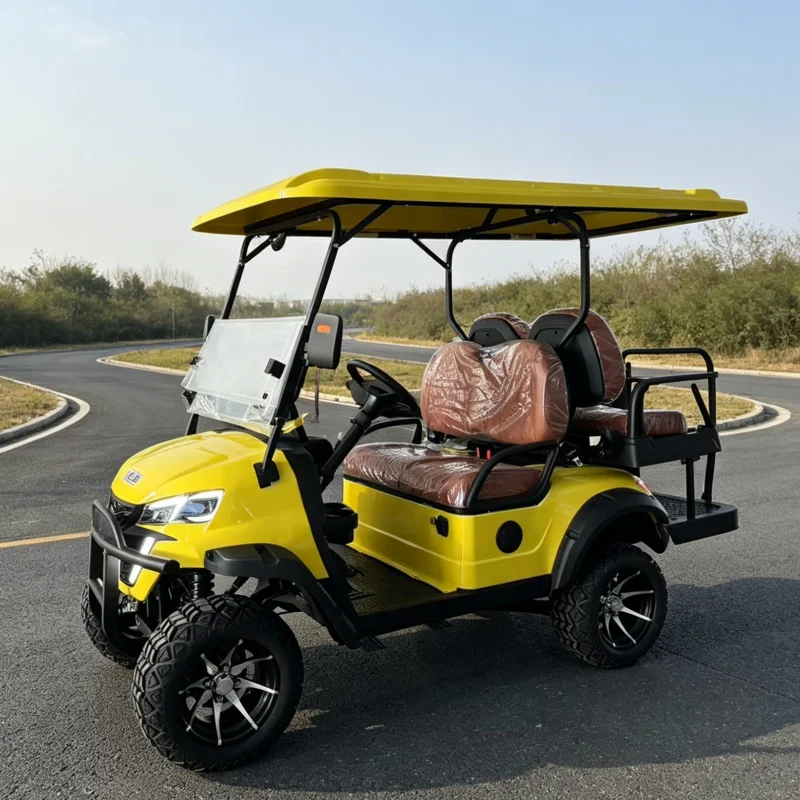 4 Seater Electric Golf Cart 48V 5KW Lithium Battery for Resort Community Transportation OEM ODM