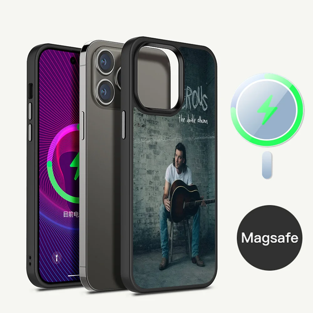 Singer M-Morgan W-Wallen Phone Case Magesafe Magnetic Wireless Charge Case For iPhone 16 11 12 13 14 15 Pro Max Plus Mini