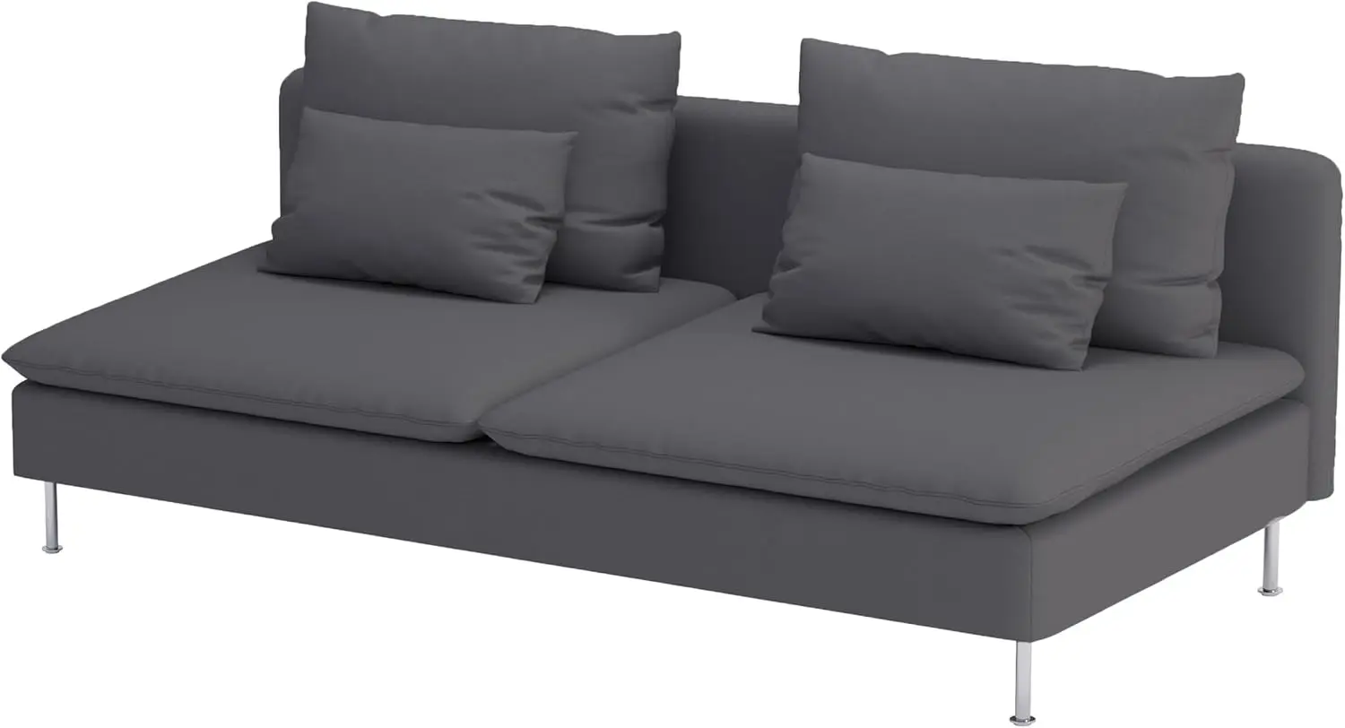 

Durable Polyester Sofa Cover for IKEA SODERHAMN, Dark Gray, Section