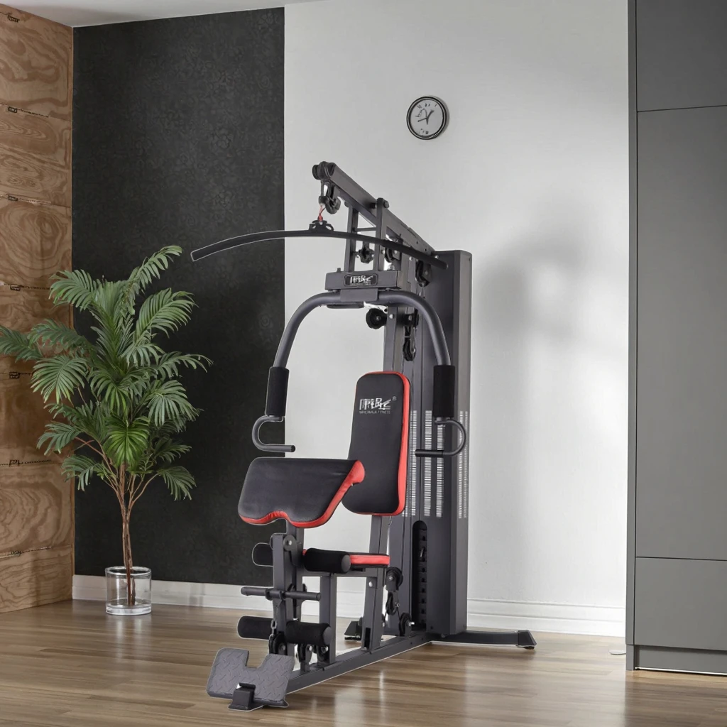 Equipo de máquina de gimnasio multiestaciones ajustable, Material de hierro para Fitness completo, máquina de ejercicios de gimnasio